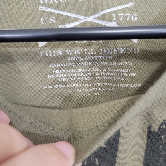 Grunt Style Green Army Long Sleeve Pull-Over Top Small - Picture 6 of 13